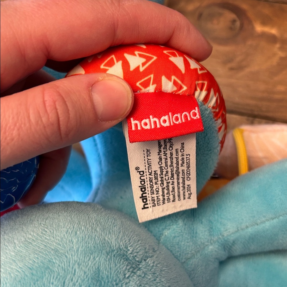 Bright Blue Plush Octopus Activity Toy with Sensory Accessories - Picture 2 of 3